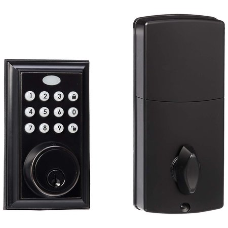 SOUTH MAIN HARDWARE Electronic Deadbolt Door Lock, Traditional, Oil Rubbed Bronze SH536-OR-1